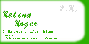 melina moger business card